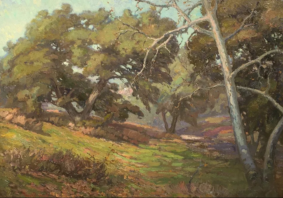 Franz A. Bischoff, Arroyo, Shade, oil on canvas